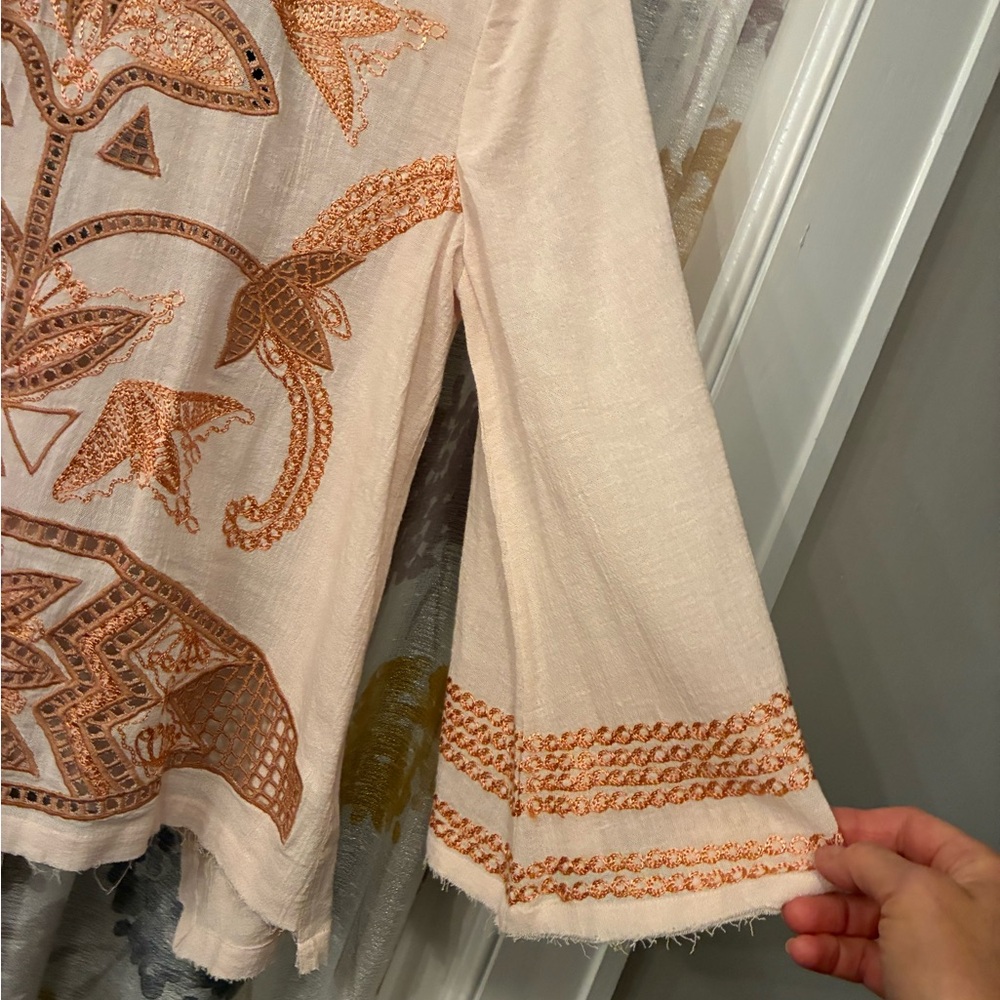 Free People NWT Lace Hippie Blouse - Picture 3 of 7
